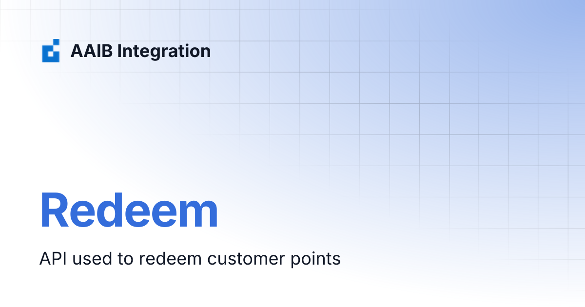 Redeem | AAIB Integration